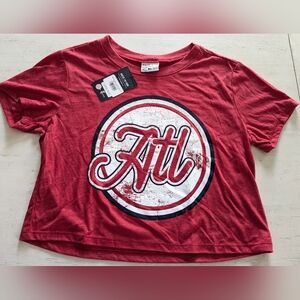 ATL T-shirt NWT Cropped Red XS Oversized Where I'm From